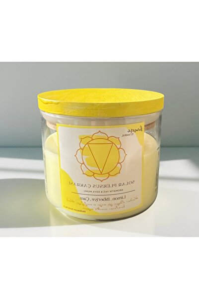 Solar Pleksus Çakrası Aromaterapi Soya Mumu Limon, Biberiye,çam