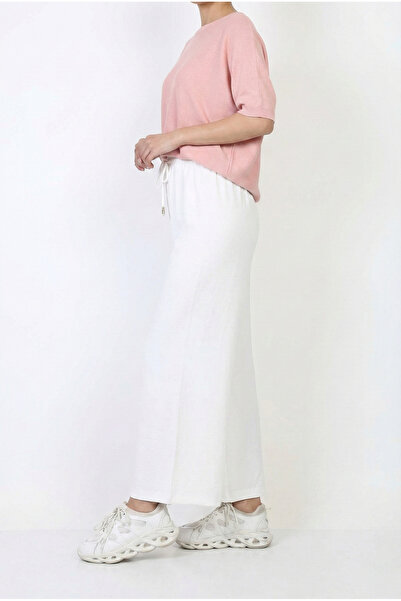 FATELLA Women Mother Aerobin Comfortable Fabric Elastic Waist Wide Leg Pants