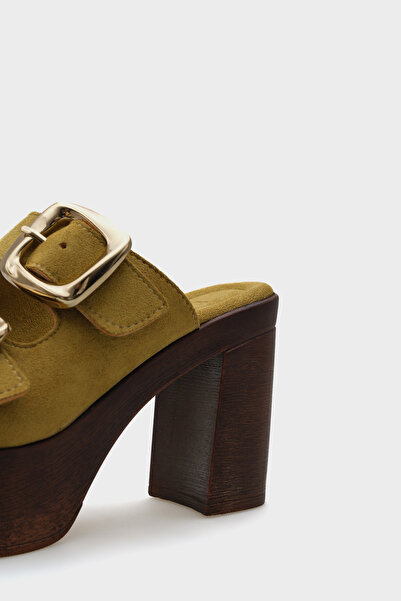 Capone Outfitters Γυναικείες παντόφλες Marje Platform Suede Single Strap