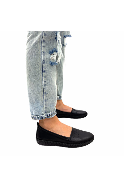 Stil Durağı حذاء تيتو موديل أورثوبيدي سول من الجلد الأصلي باللون الأسود