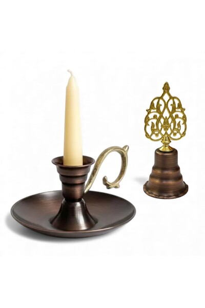 EFEMİR Bakır Mumluk ve Mum Söndürücü, M10233