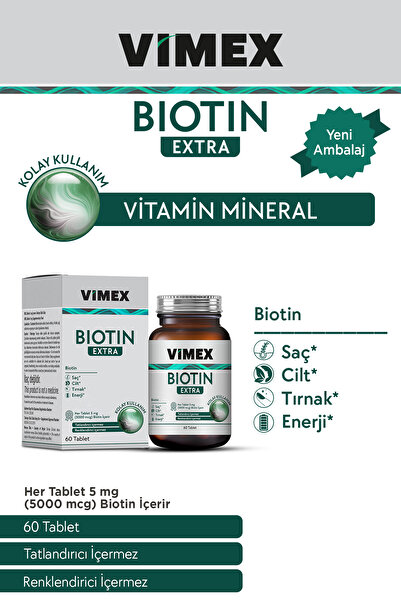 Vimex BIOTIN EXTRA 5 MG 60 TABLET