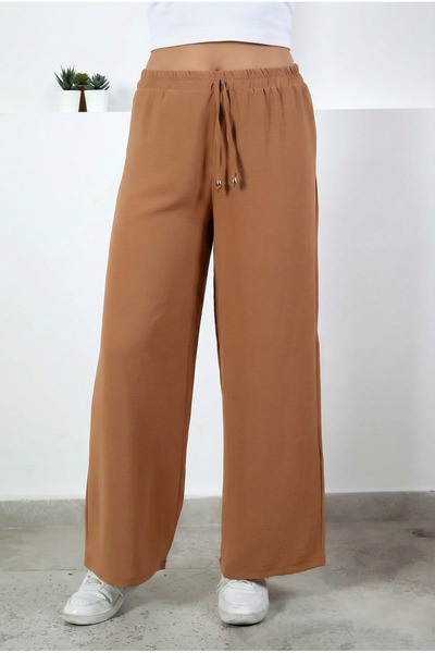 FATELLA Дамски панталони Mother Aerobin с широки крачоли и удобна материя с е...