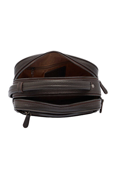 Tergan Ανδρική τσάντα Portfolio από γνήσιο δέρμα καφέ - S1PC00021510-A42