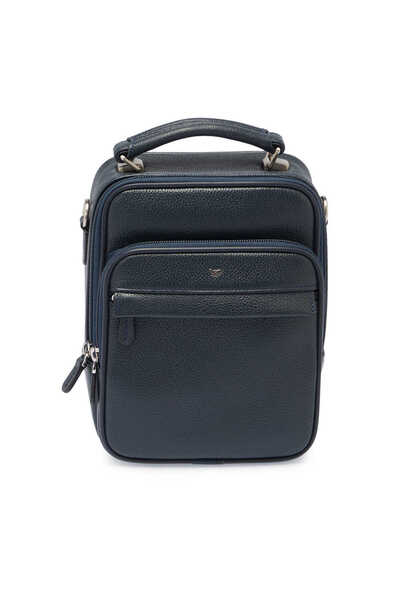 Tergan Lacivert Hakiki Deri Erkek Çapraz Askılı Çanta - S1AC00002923-X86