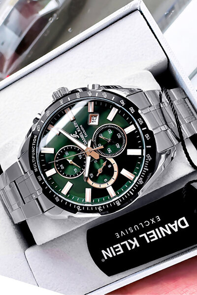 Daniel Klein هدية فاخرة لساعة اليد الرجالية مع صندوق خاص لجميع الوظائف