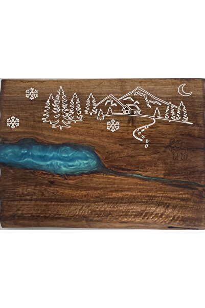 Finecraft Walnut wood chopping board "Winter's Tale"