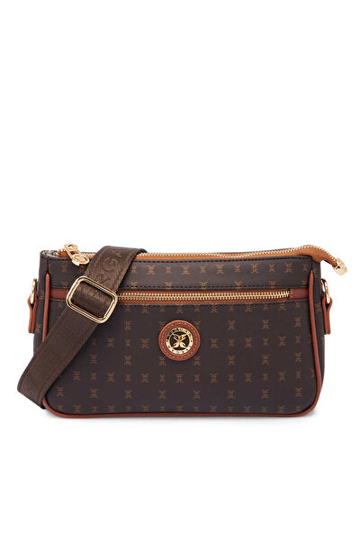 Tergan Kahve Print Kadın El Çantası - S25K1PR09183-T4J