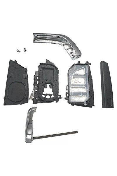 TECHSTAR Carcasă cheie auto cu 4 butoane pentru BMW Seria 5 G30 G31 (2016–2023), compatibilă cu HU100R –