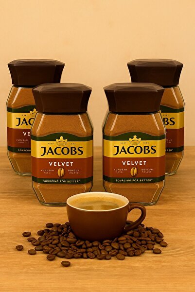 Jacobs Velvet %100 Çözünebilir Kahve 95 gr x 4 Adet