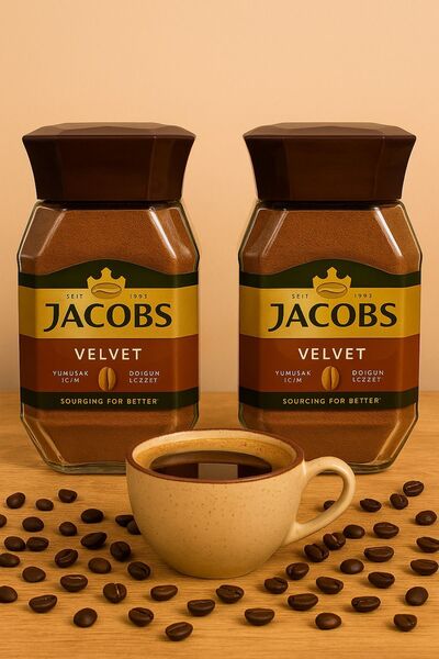 Jacobs Velvet %100 Çözünebilir Kahve 95 gr x 2 Adet
