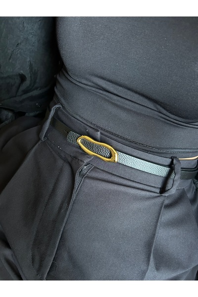 LİA KEMER Laud Curea cu model cu valuri lungi pentru femei, cu cataramă aurie...