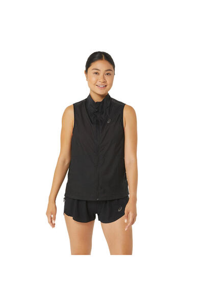 Asics METARUN PACKABLE GILET Kadın Siyah Beyaz Yelek 2012C974-001
