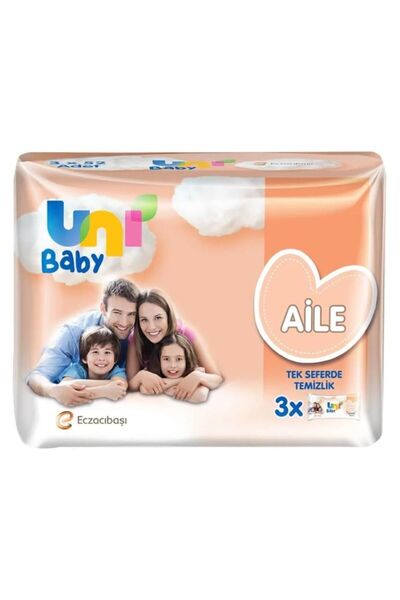 Uni Baby Wet Towel Family 52 Pieces 3 Units