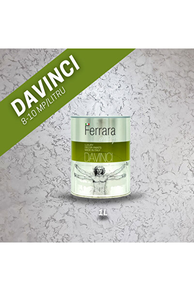 Ferrara Design Vopsea decorativa perlata Davinci Stiletto Gray, Ferrara Design, 1lt