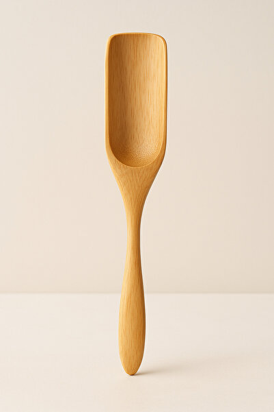 Genel Markalar Bambu Terne Doğal Ahşap Büyük Ölçek Kaşık 21cm 1 Adet Tuz Baha...