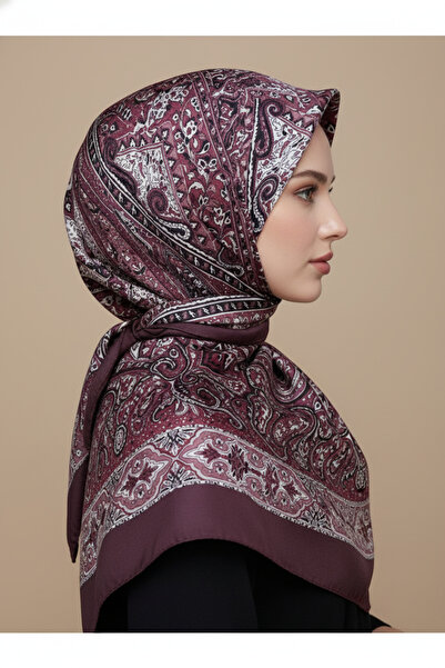 MİSS İPEK شال حريري أنيق بنقشة بيزلي 70 × 180