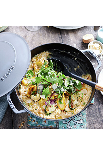 STAUB Cast Iron Casserole Pot 28 cm Graphite Gray