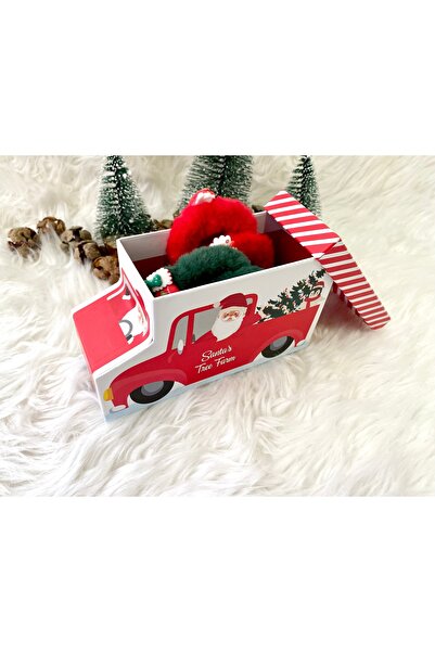 Lilyum Aksesuar 8 Parça Yılbaşı Yeni Yıl Konseptli Peluş Yumuşak Kırmızı Yeşi...