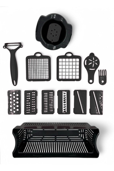 ZanaCasei Multifunctional vegetable and fruit grater 16 in 1, stainless steel blades