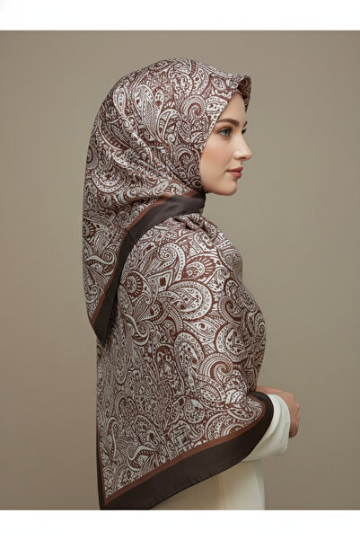 POLO CRAFT شال ناعم بنقشة أوراق الشجر 70×180