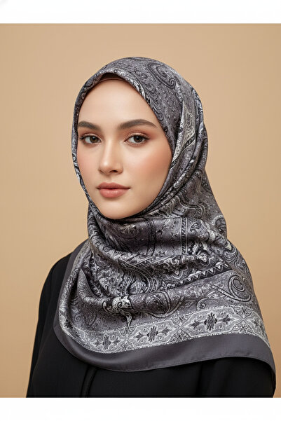 MİSS İPEK Elegant Paisley Patterned Silky Shawl 70 X 180