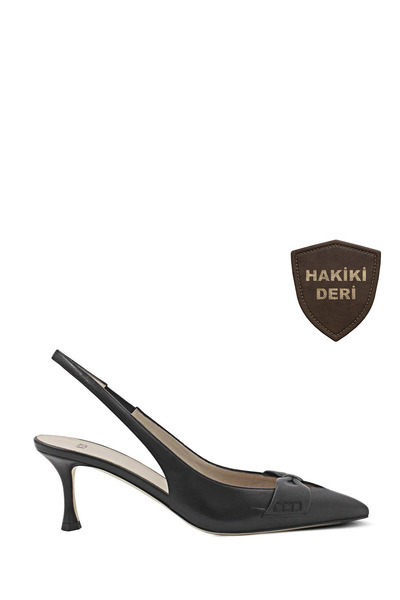 Vario Hakiki Deri İnce Topuklu Kadın Ayakkabı 001NP1