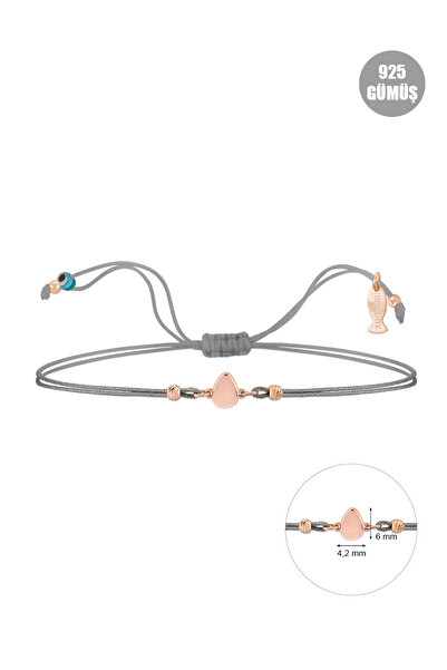 KURSHUNI Damla, 925 Ayar Gümüş Bileklik (İPLİ)., "yağmur Bereketi Için!"