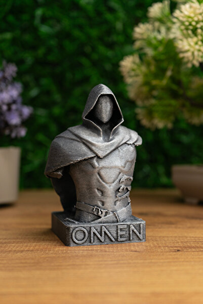 Makerpax Valorant Omen Metalik Renk Büst, Omen Büst