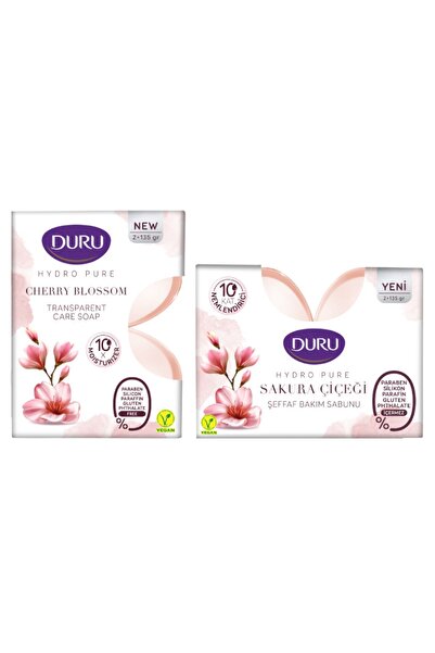 Duru Hydro Pure Sakura Çiçeği Şeffaf Bakım Sabunu 2 x 135 gr