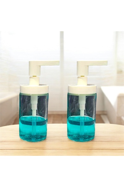 IKEA Tackan Sıvı Sabunluk Cam - Beyaz Kapaklı X 2 Adet