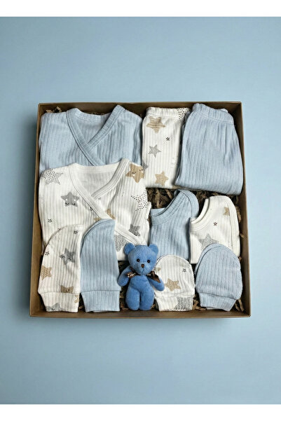 KAENCO 10 Parça Yeni Doğan Hastane Çıkışı & Hoş Geldin Erkek Bebek Seti (Hedi...