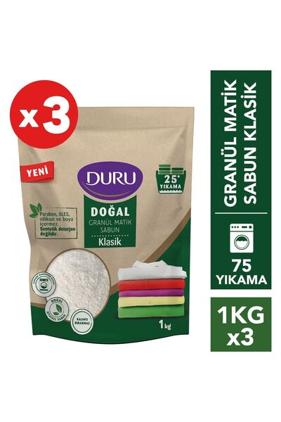 Duru Granül Matik Sabun Klasik 1 Kg X 3 Adet