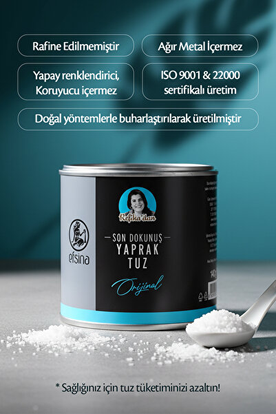 Efsina Orijinal Yaprak Tuz 140 g Refika'dan Rafine Edilmemiş Tuz