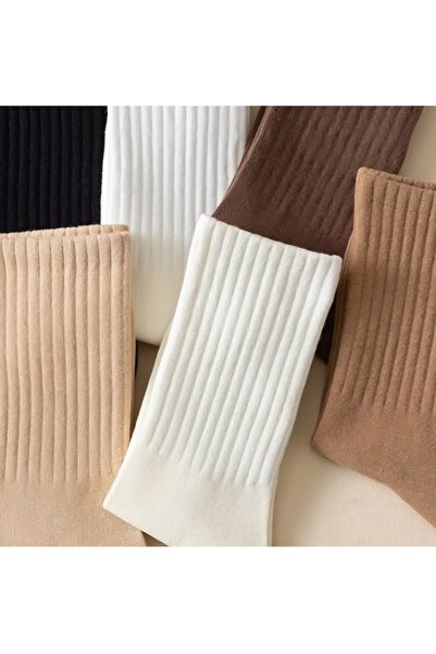 hırçın 5 Pairs of Economic Unisex Mixed Color Tennis Socks Concept