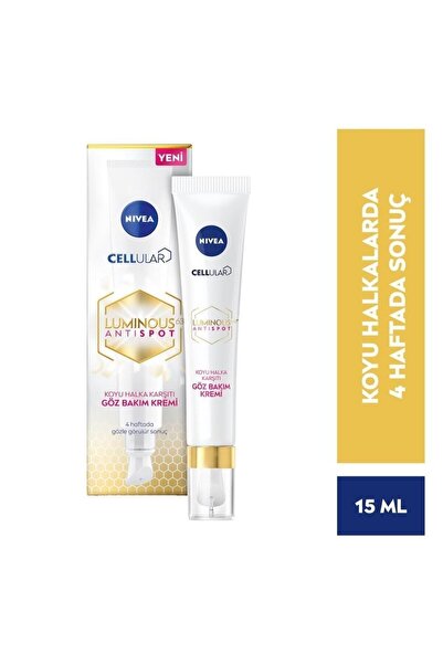NIVEA Luminous630 Koyu Halka Karşıtı Göz Bakım Kremi,15ml,aydınlık Göz Çevresi,hyaluronik Asit