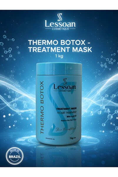 Lessoan علاج الشعر بالبوتوكس الحراري - قناع تنعيم وإصلاح خالٍ من الفورمالديها...