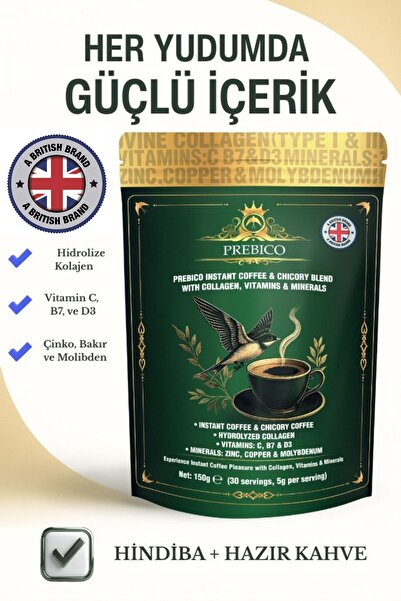 Prebico Prebiyotik, Kolajen, Multivitamin, Multimineral ve Hindiba İçeren Haz...