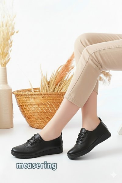 ASL SHOES STORE Orthopedic Sole Daily Lace-Up Skin Soft Women's Ballerina Shoes