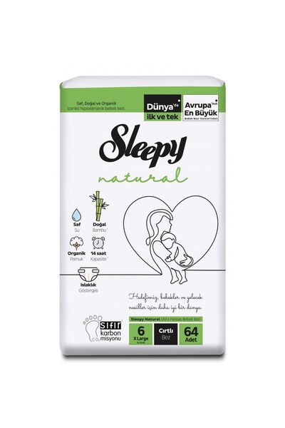 Sleepy Natural 4 Lü Jumbo Bebek Bezi Xl 6 Numara 64 Adet