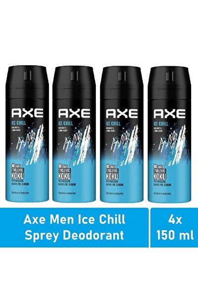 Axe Men Deodorant Ice Chill 150 Ml - 4'lü Avantaj Paketi
