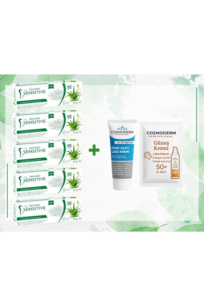 Epinafol Sensitive Aloe Vera - Flörürsüz 5'li Set cozmdrm leke kremi & güneş kremi seti