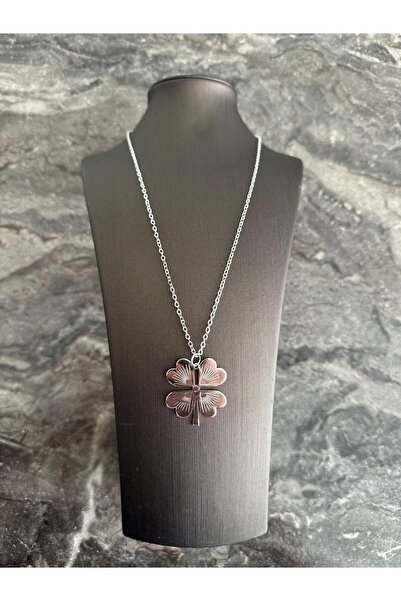 shop Gümüş Rengi Yonca Kolye