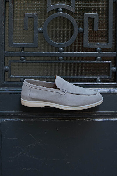 Vantaggio Мъжки мокасини Loop Grey Suede от 100% естествена кожа