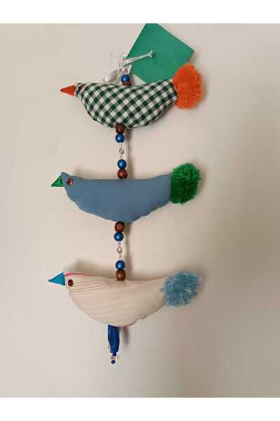 Haziran Aksesuar El Yapım, Özel Tasarım, Kapı, Duvar Süsü, Bereket&Bolluk&Şans Kuşu 3'lü