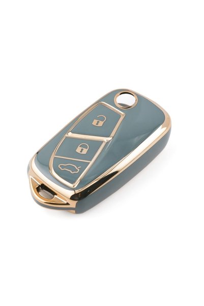 BARKAS ELEKTRONİK Fiat Fiorino Linea Punto Switchblade Nano Key Case Gray
