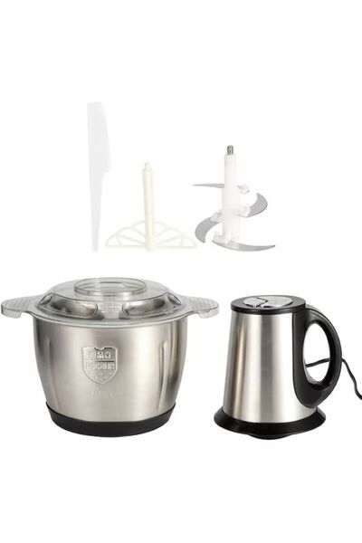 susabun 2-liter electric meat and vegetable chopper, 4 high-quality stainless steel blades