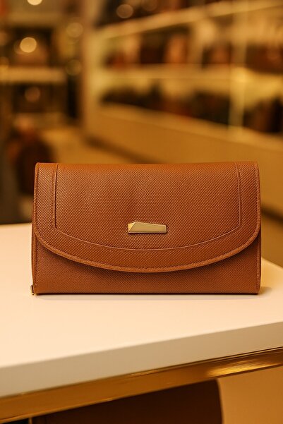 Newish Polo Envelope Model Covered Zippered Faux Leather Women's Portfolio Wallet-Large Size