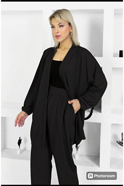 MAY MARA Σετ κρεπ Plus Size - Με Μπουφάν και Παντελόνι