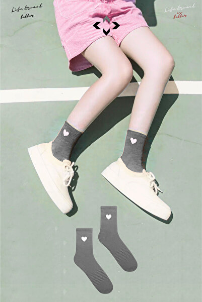 LİGROUND 1 пара безшовних унісекс-шкарпеток з бавовняної тканини, що не тягнуться, з сердечком, новорічні спортивні шкарпетки, зручна форма